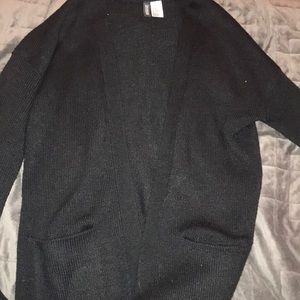 Black “Divided” Cardigan in XS